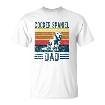 Dog Cocker Spaniel Papa Vintage Cocker Spaniel Dad T-Shirt | Mazezy