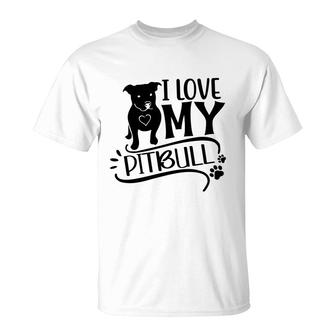 Dog Mom I Love My Pitbull Dog T-shirt - Thegiftio