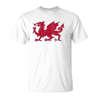 Dragon Of Wales Flag Welsh Cymru Flags Medieval Welsh Rugby Tank Top T-Shirt | Mazezy