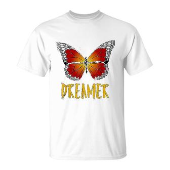 Dreamer Monarch Butterfly Dreamer T-Shirt | Mazezy AU
