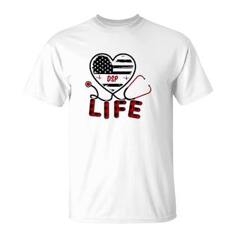 Dsp Us Flag Heart T-Shirt | Mazezy UK