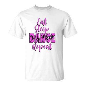 Eat Sleep Dance Repeat Dance Inspires Mom Girls Music Ballet T-Shirt | Mazezy AU