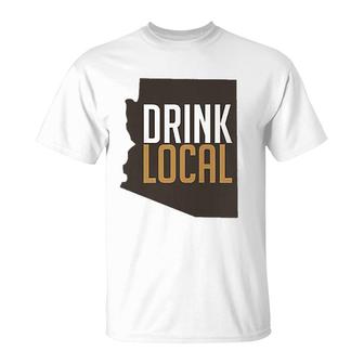Edge Of The World Brewery - Drink Local Arizona Pocket T-Shirt | Mazezy