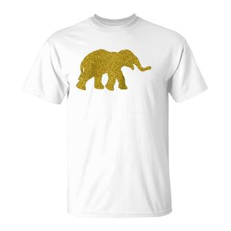Elephant Vintage Golden Animal Gift Raglan Baseball Tee T-Shirt | Mazezy AU