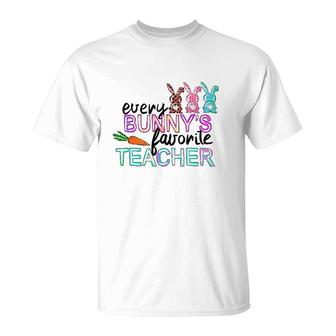 Every Bunny's Favorite Teacher Easter Day T-Shirt | Mazezy