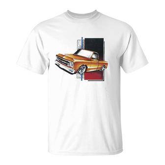 Fair Game Chevy C10 Orange Truck Pickup T-Shirt | Mazezy AU