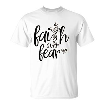 Faith Over Fear Cross Jesus T-Shirt | Mazezy UK