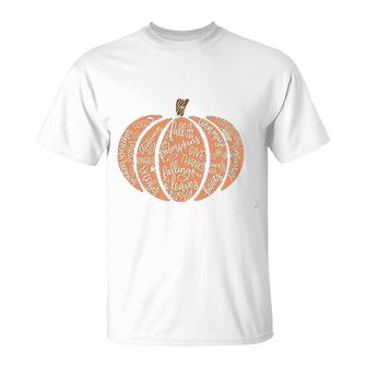 Fall Pumpkin Shirts Womens Casual Autumn Thanksgiving Graphic Halloween Great T-Shirt - Seseable