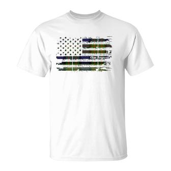 Ferguson Surname American Flag Scottish Clan Tartan T-Shirt | Mazezy UK