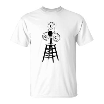 Fidget Sitter Weird Dada Duchamp Art Dreamer Readymade T-Shirt | Mazezy