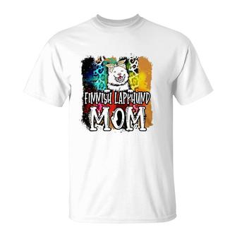 Finnish Lapphund Mom Dog Lover Watercolor Mother's Day T-Shirt | Mazezy