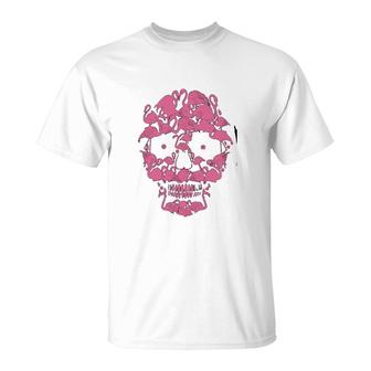 Flamingo Skull T-Shirt | Mazezy