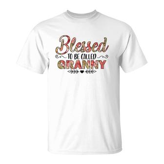 Flower Blessed To Be Called Granny T-Shirt | Mazezy