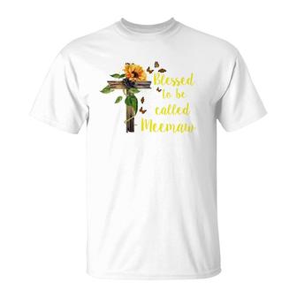 Flower Blessed To Be Called Meemaw T-Shirt | Mazezy