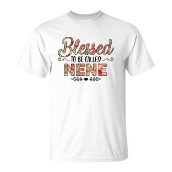 Flower Blessed To Be Called Nene T-Shirt | Mazezy