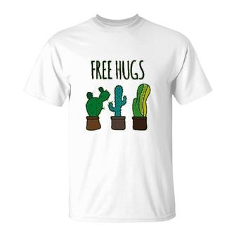 Free Hugs Cactus Garden T-Shirt | Mazezy