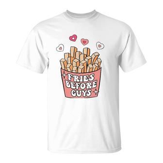 Fries Before Guys Mommy And Me Matching Valentine Baby Girl T-Shirt | Mazezy