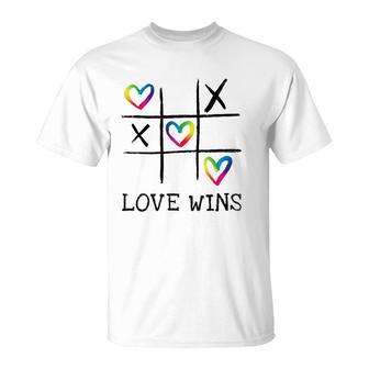 Fun Lgbtq Love Wins In Gay Pride Rainbow Colors - Gay Ally T-Shirt | Mazezy