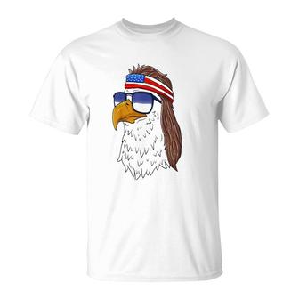 Funny American Bald Eagle Mullet 4Th Of July T-Shirt | Mazezy