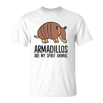 Funny Armadillo Lover Armadillos Are My Spirit Animal T-Shirt | Mazezy
