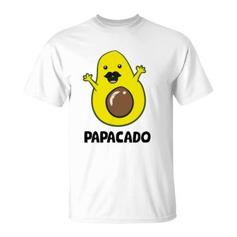 Funny Avocado Dad Vegan Guacamole Avocado Papacado T-Shirt | Mazezy