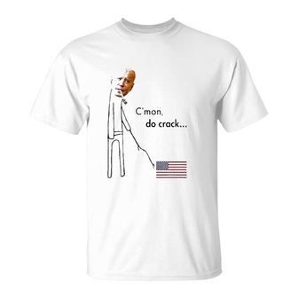 Funny Biden C’Mon Do Crack American Flag T-Shirt | Mazezy