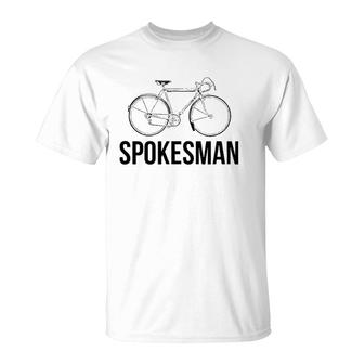 Funny Bike Rider Pun Spokesperson Cyclist Bicycle T-Shirt | Mazezy