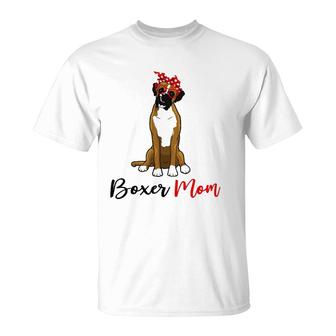 Funny Boxer Mom Dog Lover Mother's Day T-Shirt | Mazezy