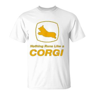 Funny Corgi Nothing Runs Like A Corgi T-Shirt | Mazezy