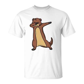 Funny Dabbing Otter Dab Dance Cool Sea Otter Lover Gift T-Shirt | Mazezy