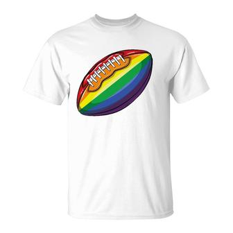 Funny Football Lgbt Gift For Team Sports Player Men Women T-Shirt | Mazezy