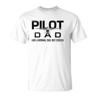 Funny Pilot Dad Airplane Aviation Lover Husband Pilot Father T-Shirt | Mazezy
