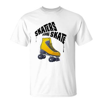 Funny Roller Skating Art Men Women Boys Girls Roller Skater T-Shirt | Mazezy