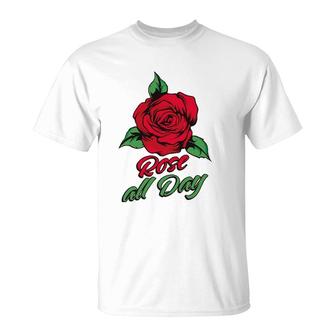 Funny Rose All Days Flower Arrangement Florist T-Shirt | Mazezy