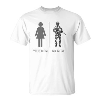 Funny Soldier Mom Military Mother Camouflage T-Shirt | Mazezy