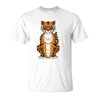 Funny Tiger Art For Men Women Kids Wild Tiger Animal Lovers T-Shirt | Mazezy