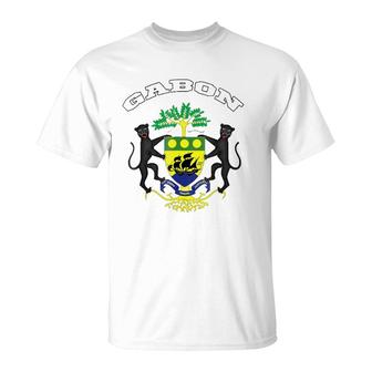 Gabon Coat Of Arms Tee Flag Souvenir Gabonese T-Shirt | Mazezy