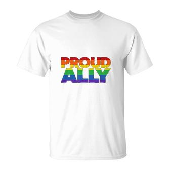 Gay Pride Ally Lgbt Friends Proud Ally T-Shirt | Mazezy