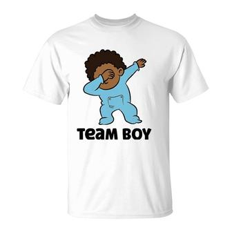 Gender Reveal Baby Shower Team Boy T-Shirt | Mazezy