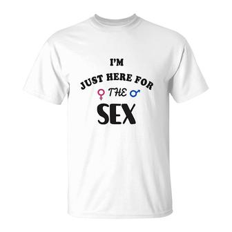 Gender Reveal I Am Just Here T-Shirt | Mazezy