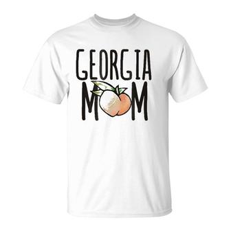 Georgia Mom Peach Cute Georgian Mother's Day Tee T-Shirt | Mazezy