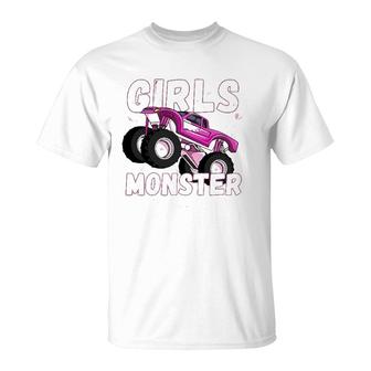 Girls Monster Truck Cool Engines Girl Monster Car T-Shirt | Mazezy