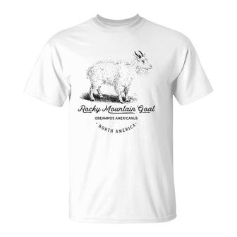 Goat Rocky Mountain National Park Goats Retro Fauna Teacher T-Shirt | Mazezy