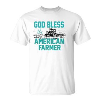 God Bless The American Farmer New For Farmers T-Shirt | Mazezy
