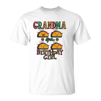 Grandma Of The Birthday Girl Taco Theme Matching Family T-Shirt | Mazezy
