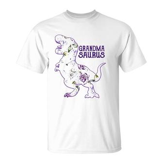 Grandmasaurus Dinosaur Mother's Day Great Grandmother Theme T-Shirt | Mazezy