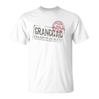 Graphic 365 Granddad Grandpa Vintage Est 2020 Men Gift T-Shirt | Mazezy