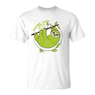 Green Three Toed Sloth T-Shirt | Mazezy