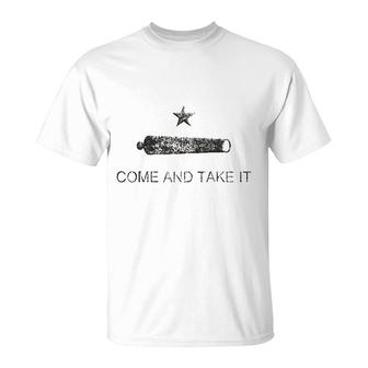 Grungy Texas Come And Take It Flag T-Shirt | Mazezy