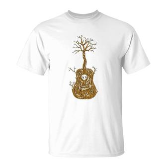 Guitar Tree Design T-Shirt | Mazezy